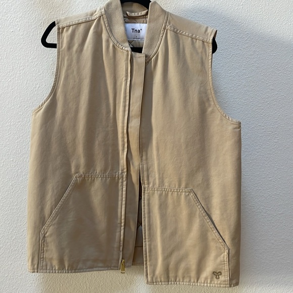 Aritzia Tna Ferris Vest, Olive Beige, size S - Picture 8 of 12